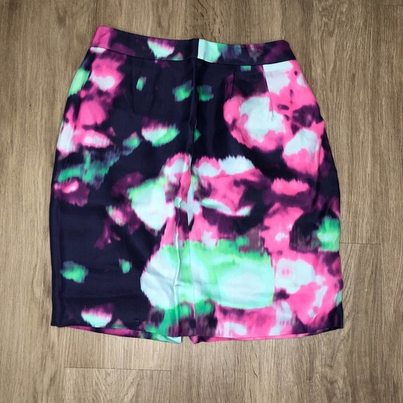 Jupe Cacharel Imprimé Abstrait Multicolore - Coupe A-Line Plissée - Taille 6 (US) - Coton 100% - Occasion Très Bon État